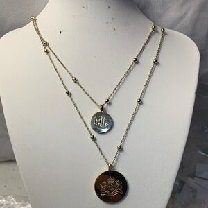 Lauren Ralph Lauren Gold Double Pendant Necklace